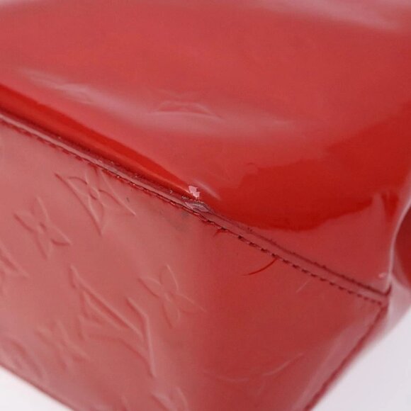 LOUIS VUITTON Monogram Vernis Reade PM Hand Bag Red Rouge M91088 LV Auth 132250 - Picture 12 of 16